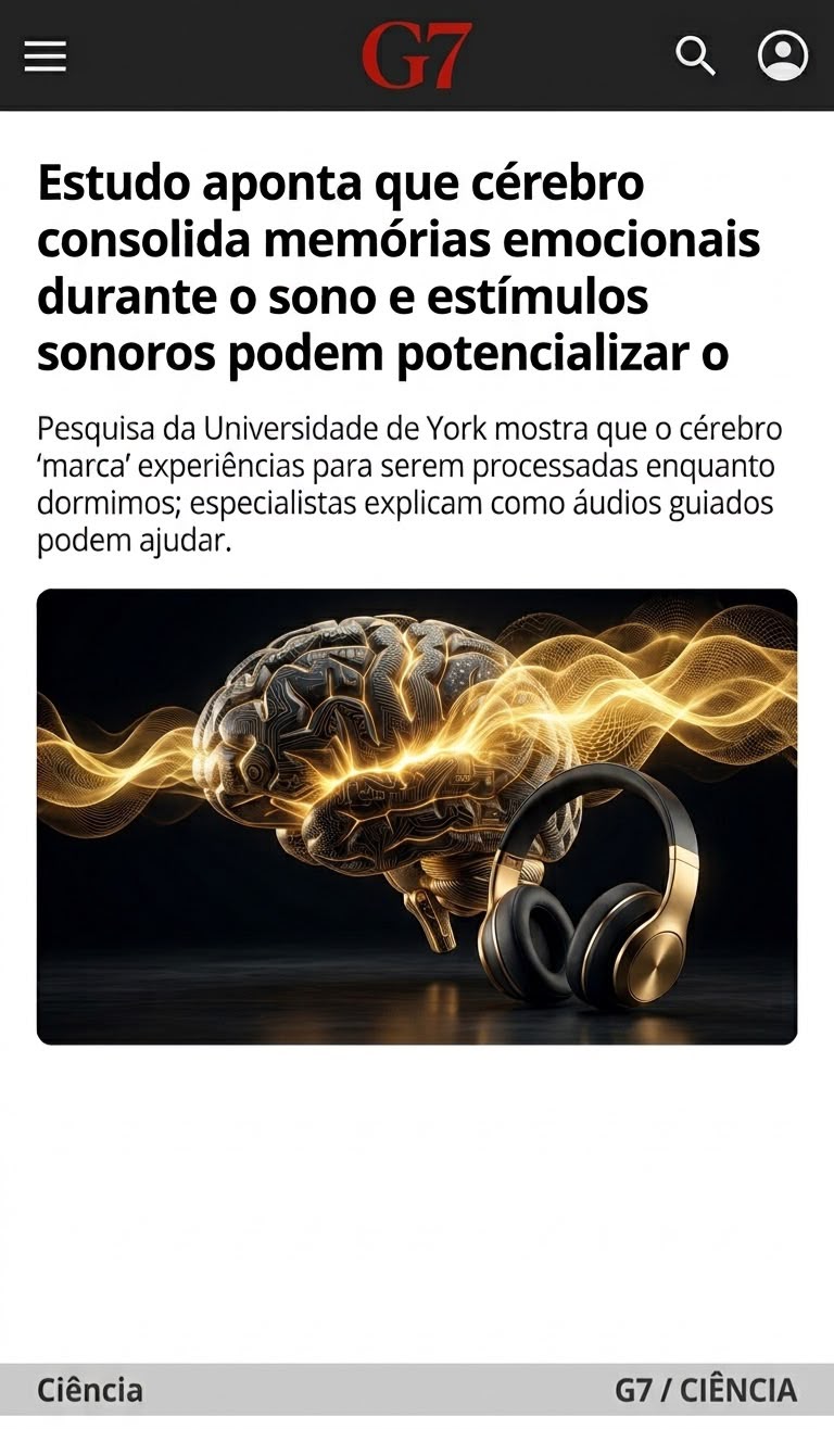 Reportagem: estudo aponta que o cérebro consolida memórias emocionais durante o sono e estímulos sonoros podem potencializar o processo